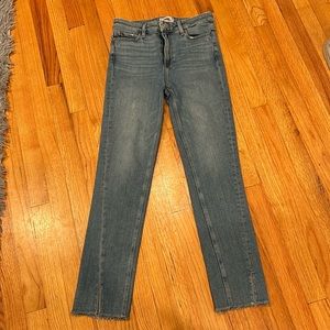 Paige Hoxton Slim Fit Anklr Jeans size 28 Frayed bottoms. New without Tags.